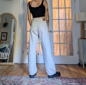 Long & Loose Levi's High Waisted Grey Jeans